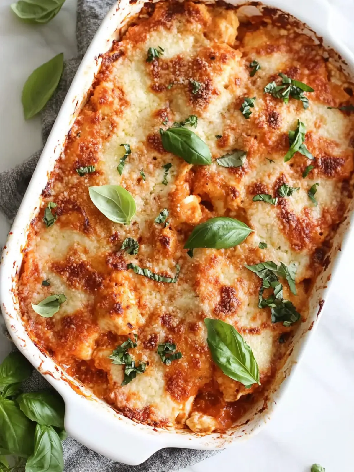 Skinny Chicken Parmesan Casserole Your New Family Favorite 3 Skinny Chicken Parmesan Casserole