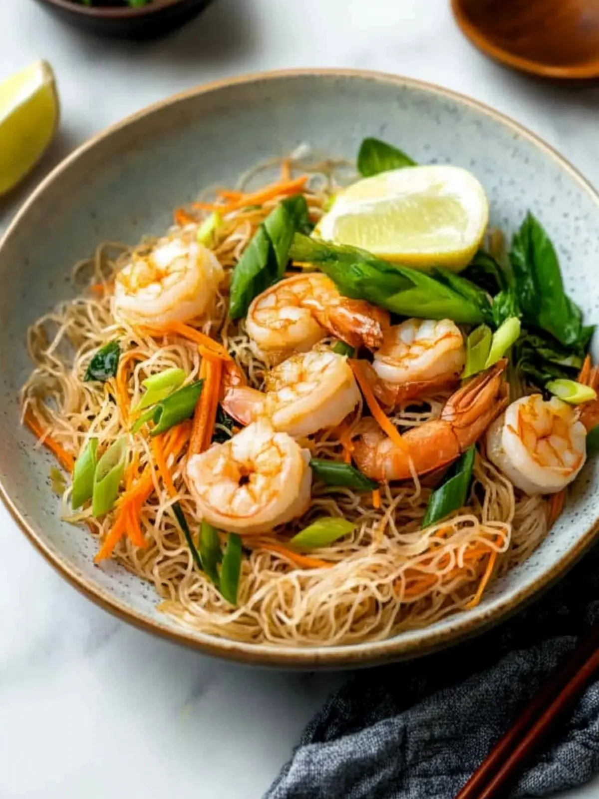 Delicious Shrimp Mei Fun Ready in 20 Minutes Flat 4 Shrimp Mei Fun