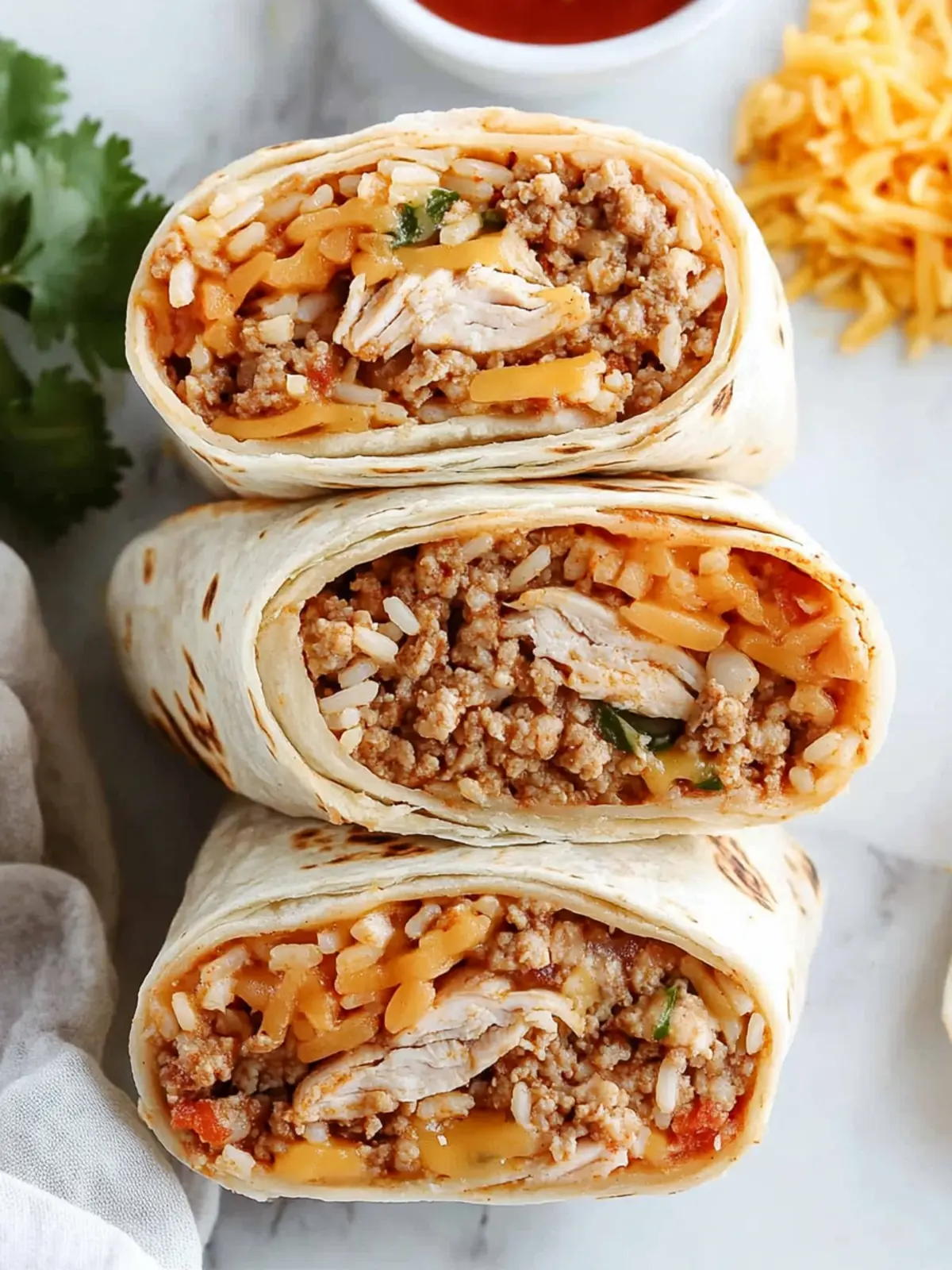 Cheesy Ground Chicken and Rice Burritos to Spice Up Dinner 5 Cheesy Ground Chicken and Rice Burritos