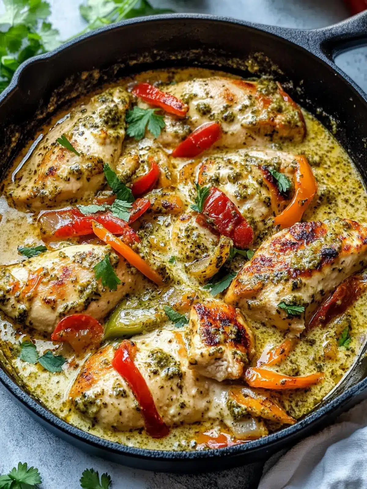 Creamy Garlic Pesto Chicken for a Cozy Homemade Feast 5 Creamy Garlic Pesto Chicken
