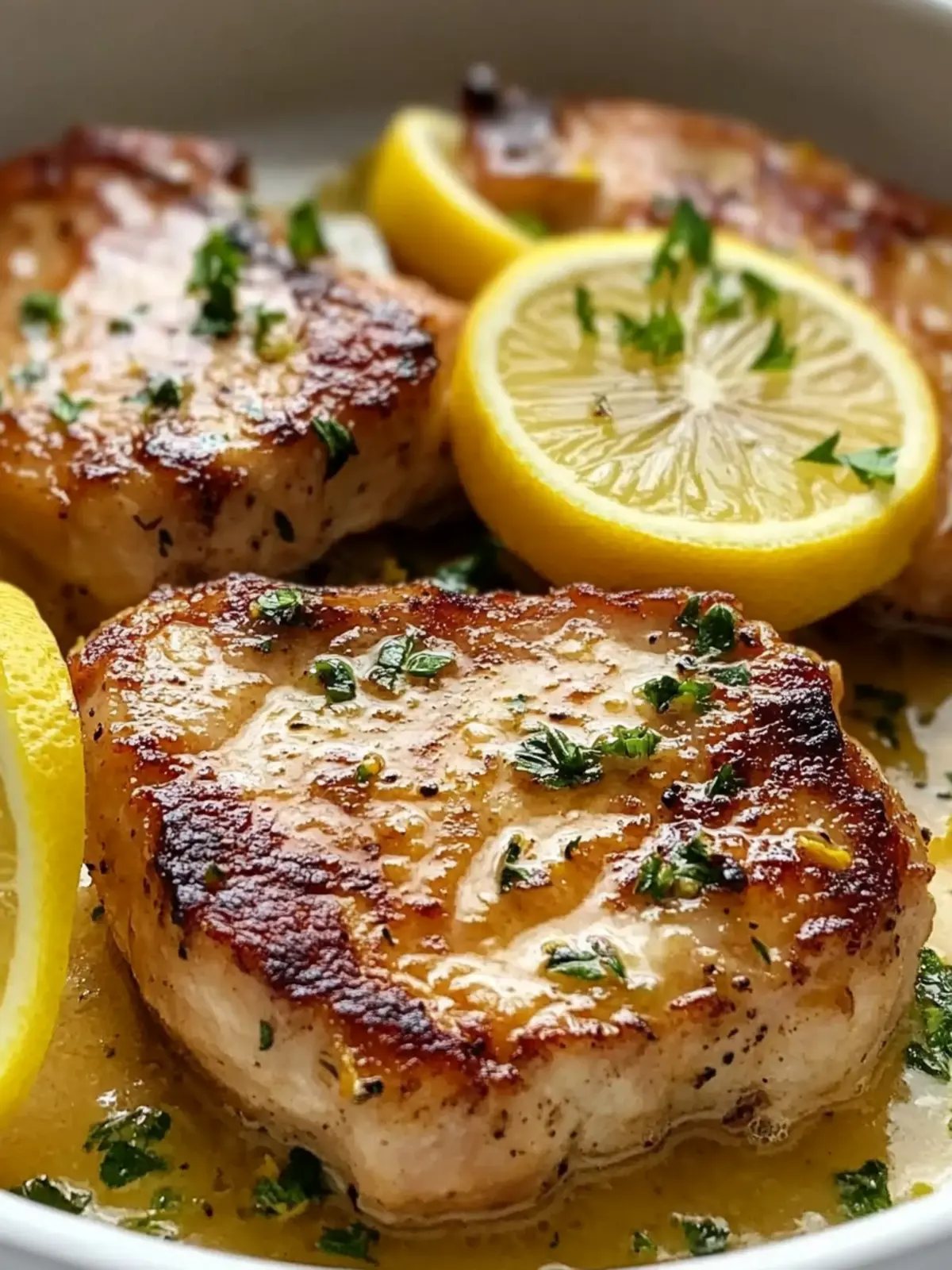 Lemon Butter Pork Chops Bathed in Flavor and Zing! 2 Lemon Butter Pork Chops