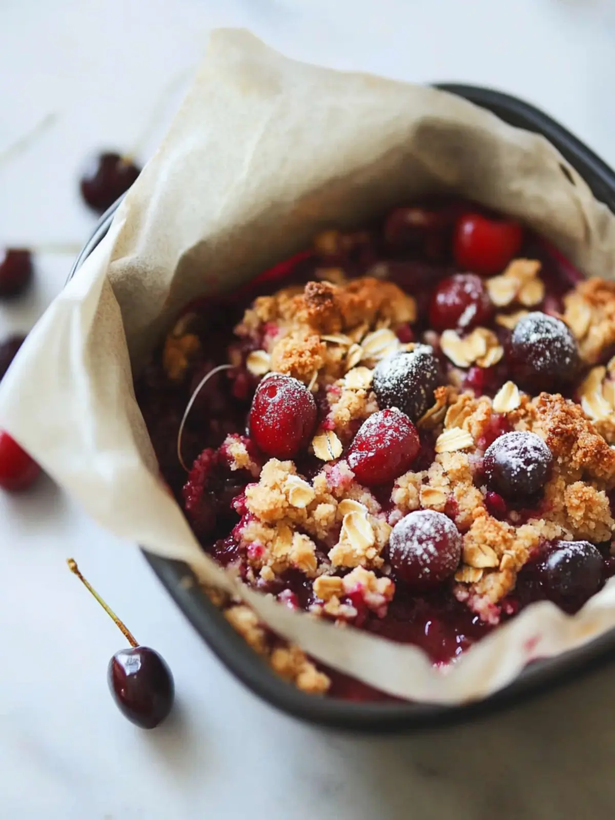 Irresistible Cherry Crumble With Oats for Cozy Mornings 3 Cherry Crumble With Oats