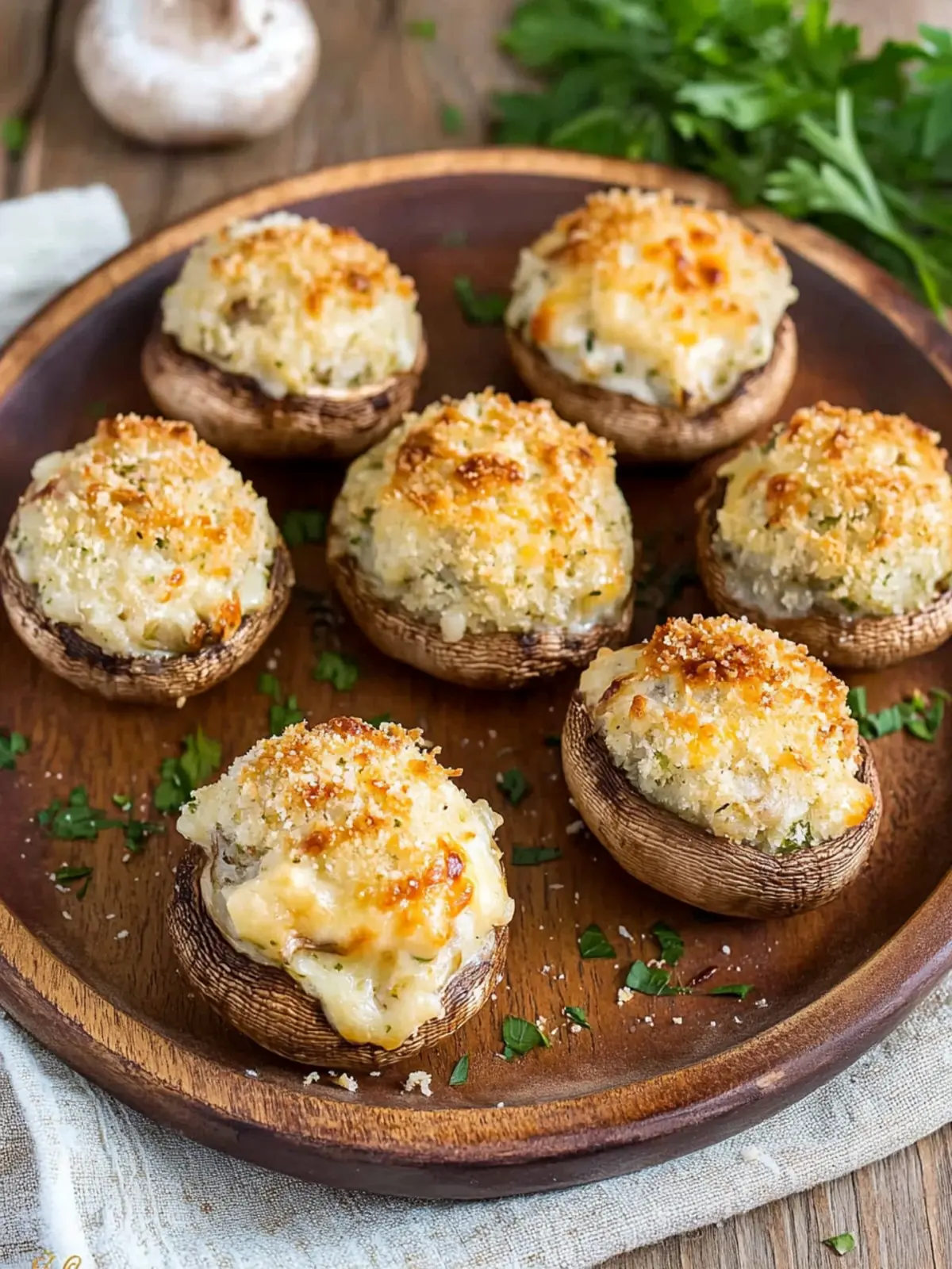 Indulge in Three Cheese Stuffed Mushrooms for a Savory Delight 4 Three Cheese Stuffed Mushrooms