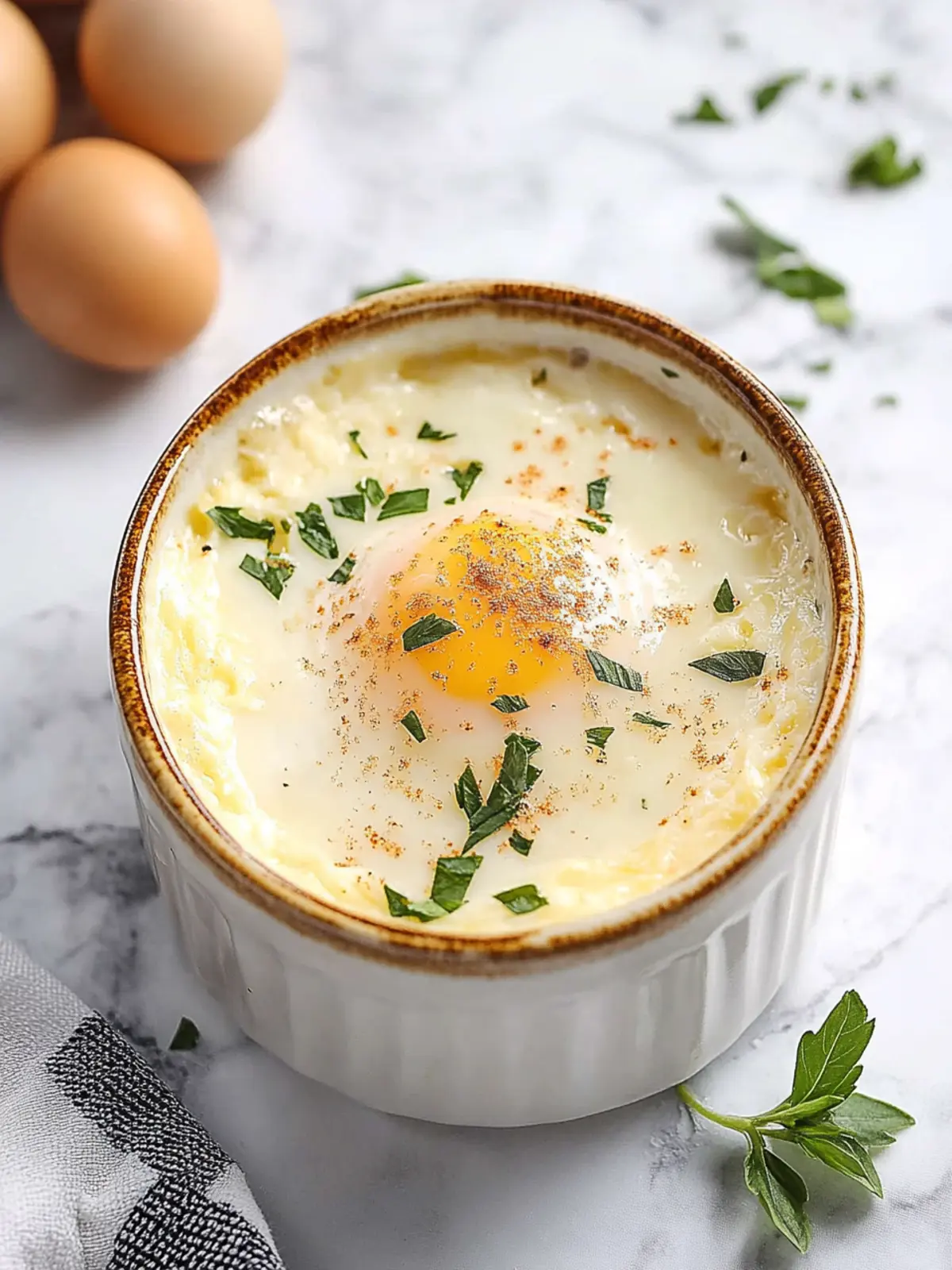 Delicious Shirred Eggs: A Simple Twist on Breakfast Bliss 2 Shirred Eggs