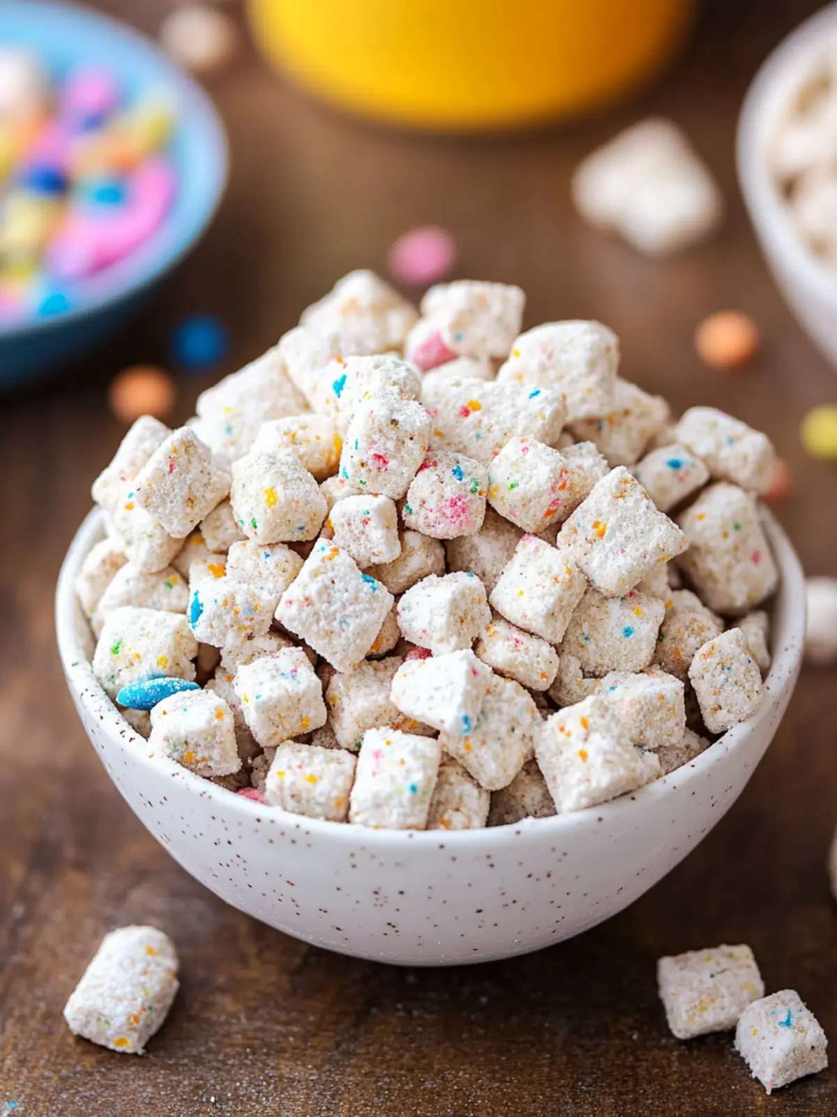 Deliciously Fun Cake Batter Puppy Chow for Sweet Snacking 3 Cake Batter Puppy Chow