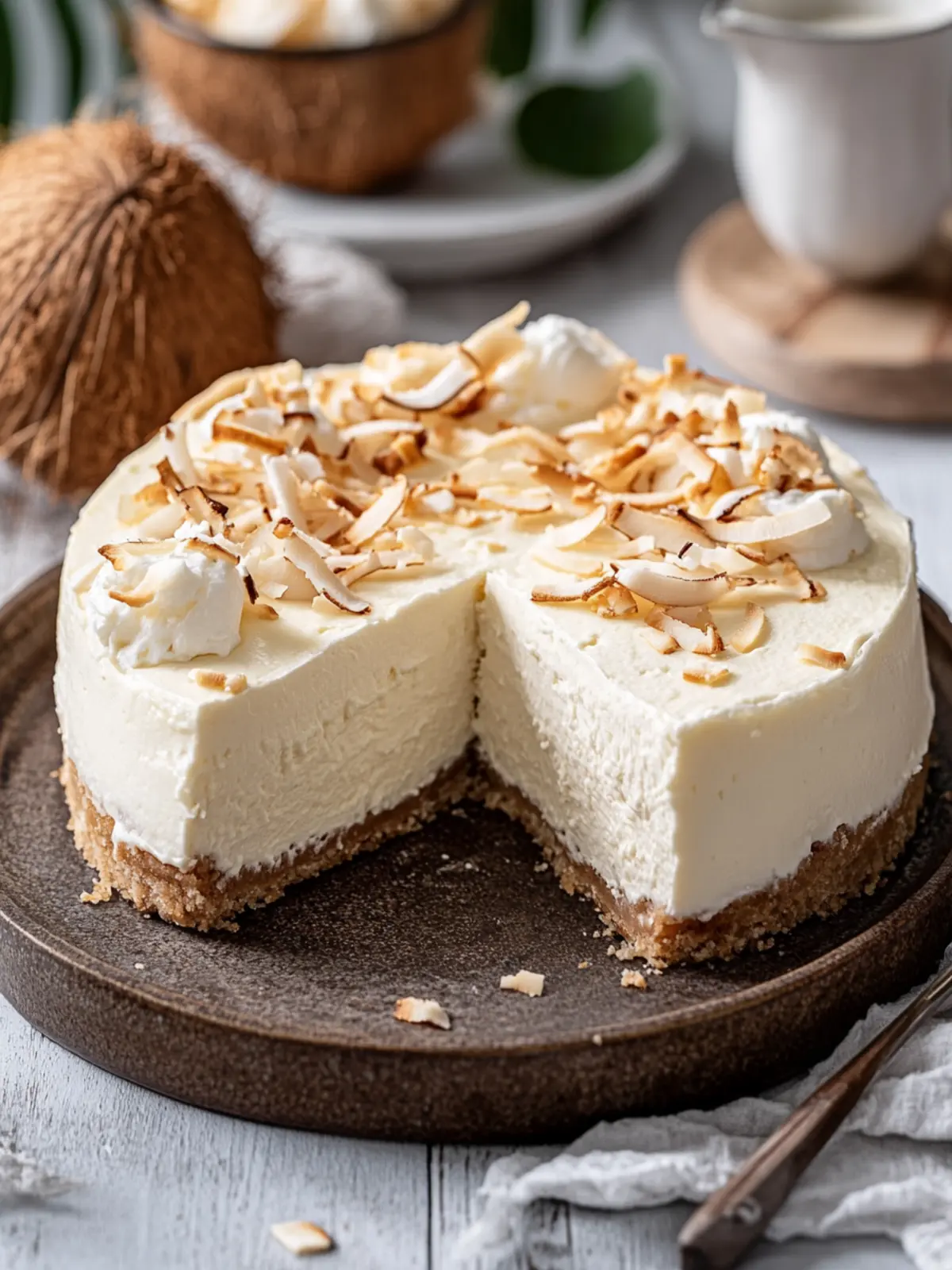 Indulge in Creamy Triple Coconut Cheesecake Bliss 5 Triple Coconut Cheesecake