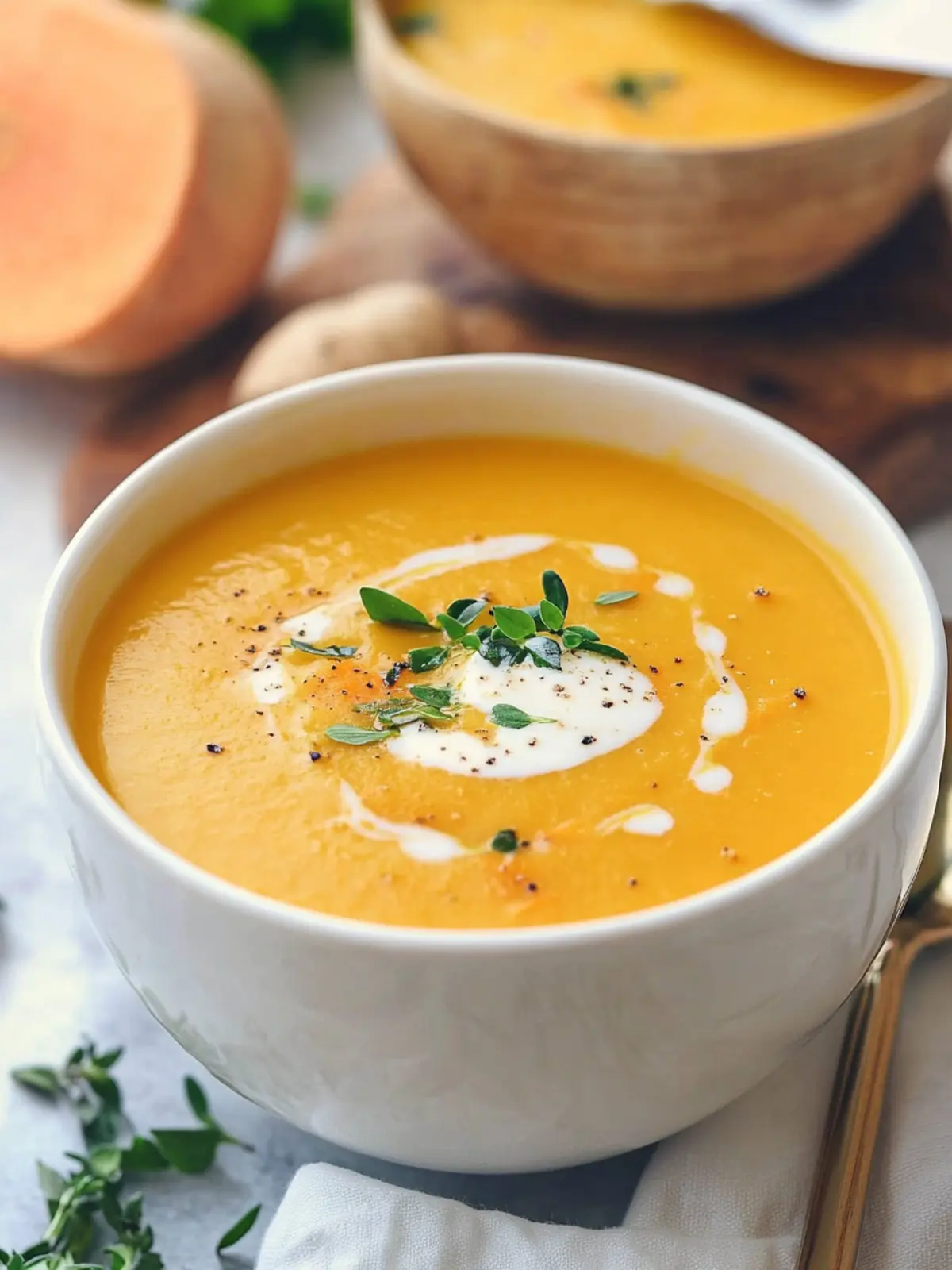 Comforting Butternut Squash Soup with Carrot & Ginger Bliss 2 Butternut Squash Soup with Carrot & Ginger
