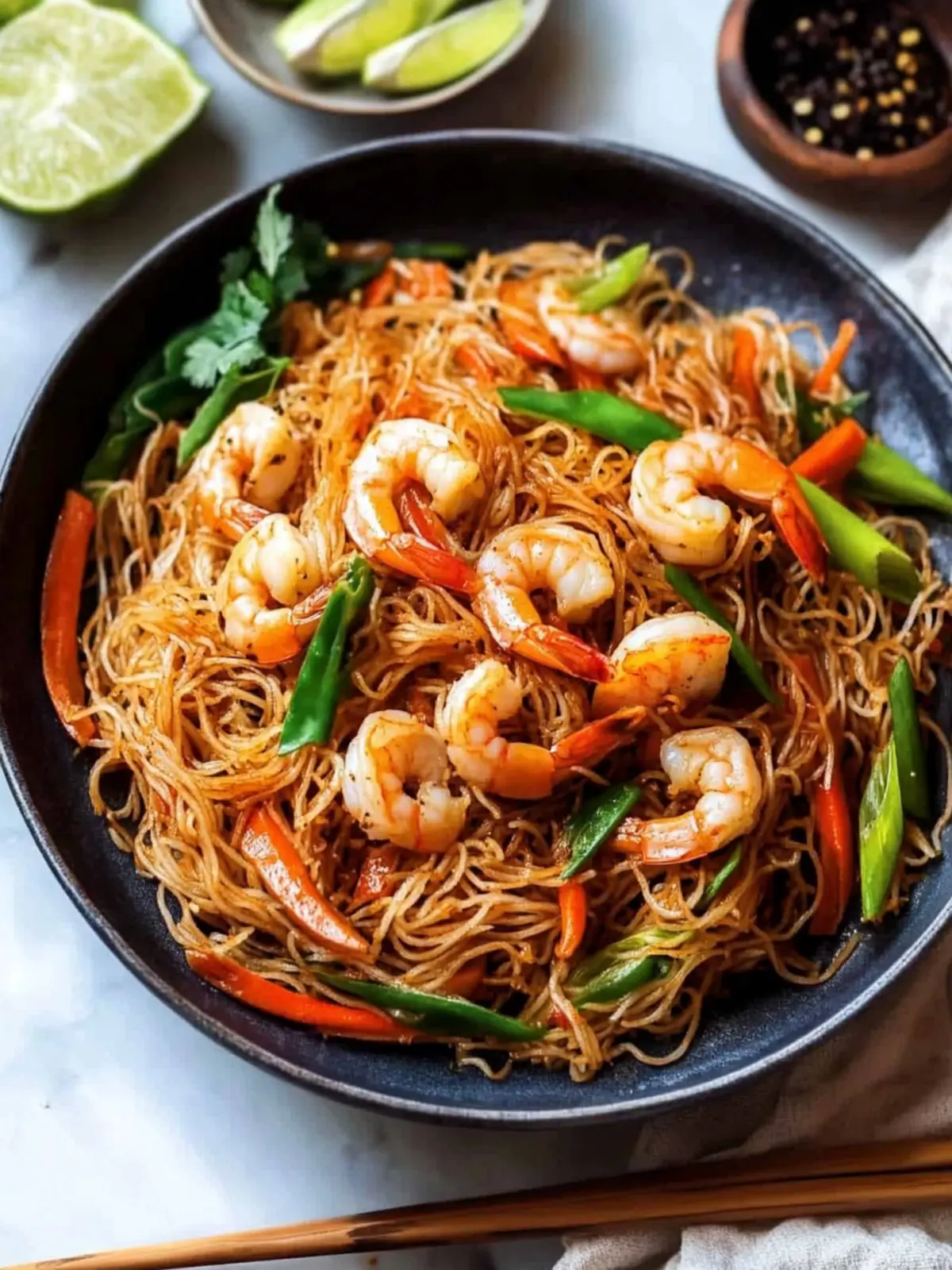 Delicious Shrimp Mei Fun Ready in 20 Minutes Flat 5 Shrimp Mei Fun