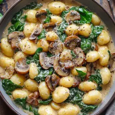 Creamy Spinach and Mushroom Gnocchi for Cozy Nights In 10 Creamy Spinach and Mushroom Gnocchi