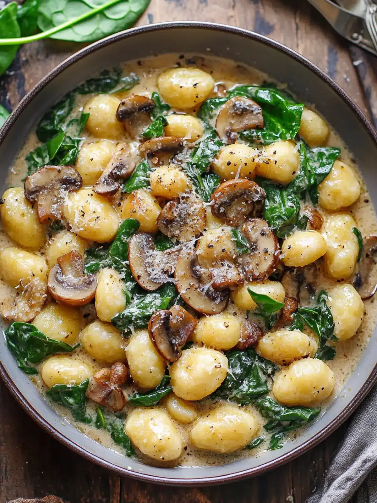 Creamy Spinach and Mushroom Gnocchi for Cozy Nights In 5 Creamy Spinach and Mushroom Gnocchi