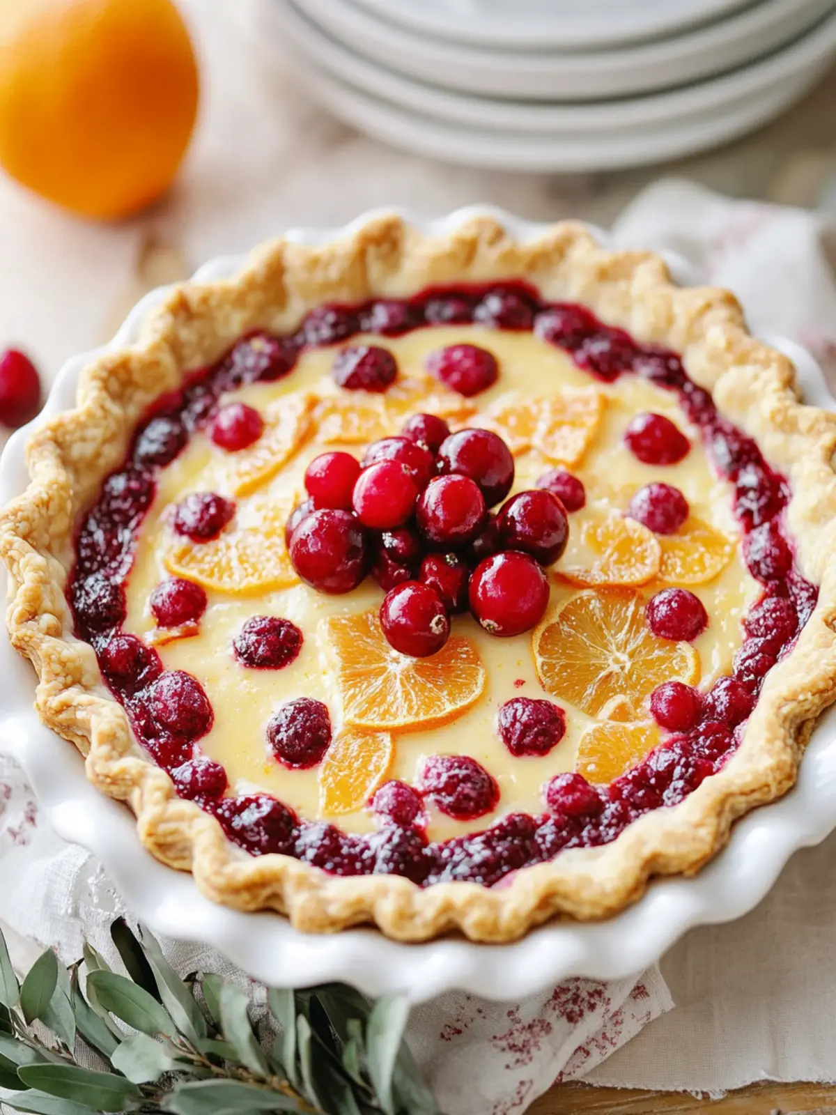 Delightful Cranberry Orange Custard Pie for Sweet Moments 4 Cranberry Orange Custard Pie