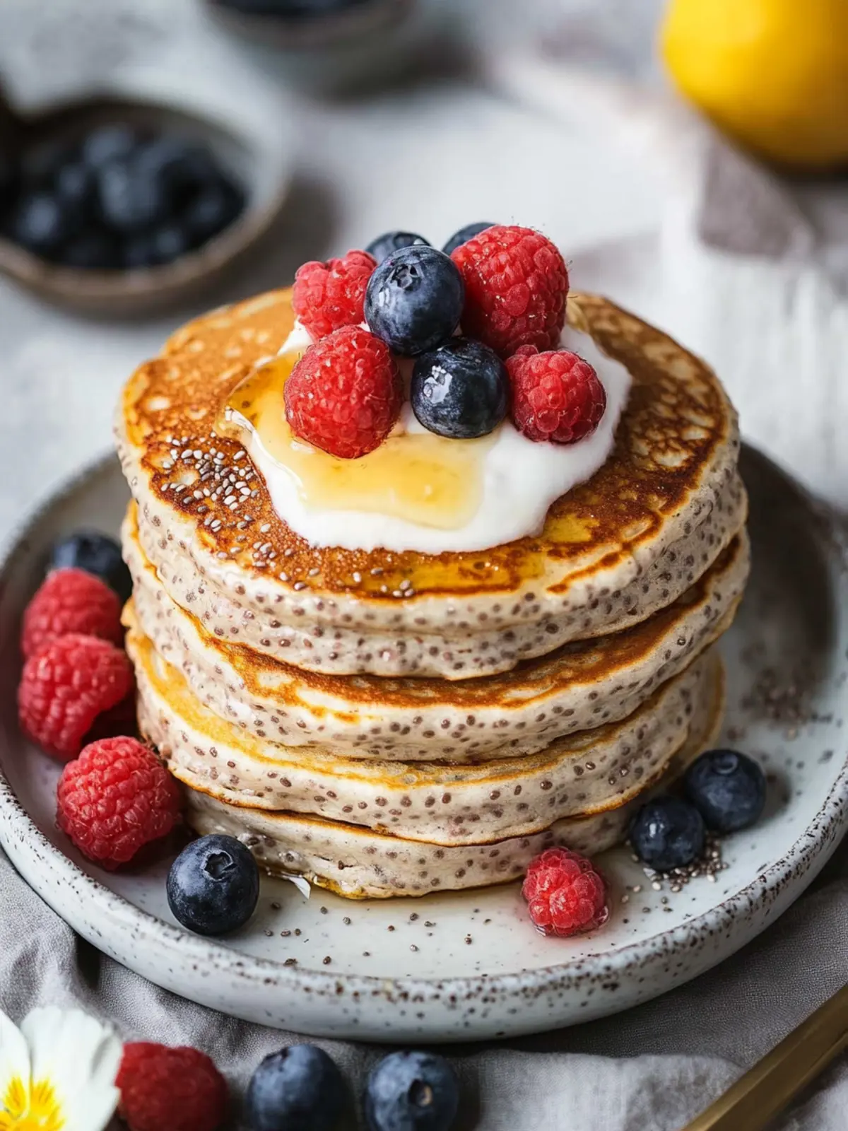 Deliciously Fluffy Chia Seed Pancakes for a Healthy Morning 3 Chia Seed Pancakes