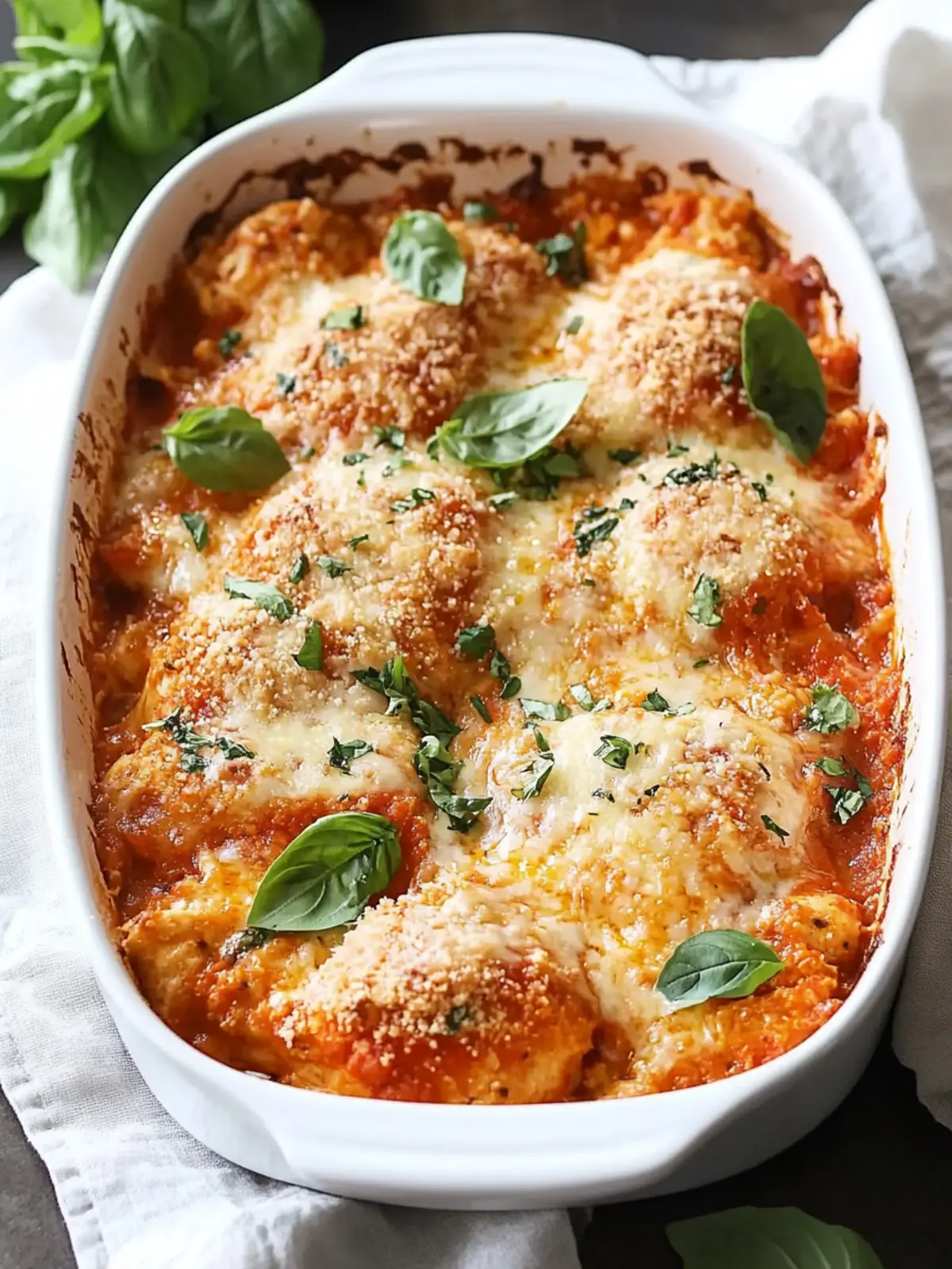 Skinny Chicken Parmesan Casserole Your New Family Favorite 4 Skinny Chicken Parmesan Casserole
