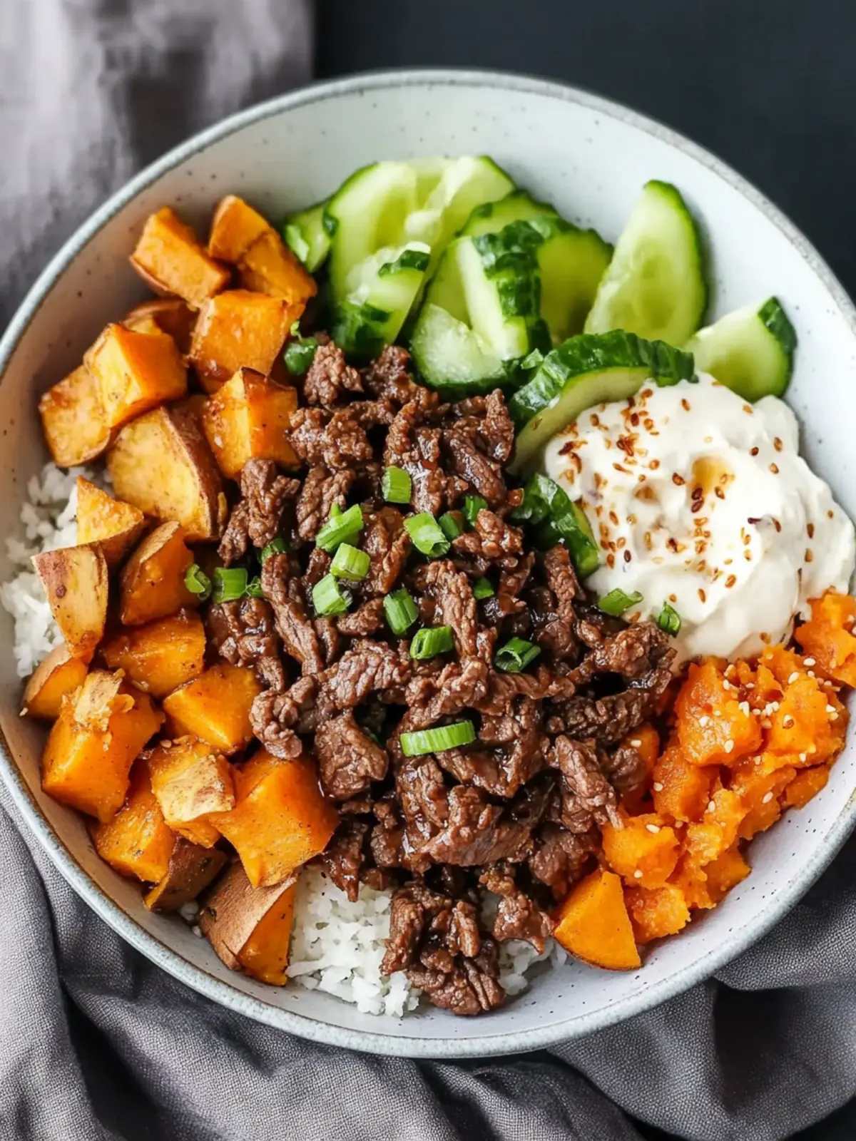 Hot Honey Sweet Potato Beef Bowl: Quick & Flavor-Packed Delight 2 Hot Honey Sweet Potato Beef Bowl