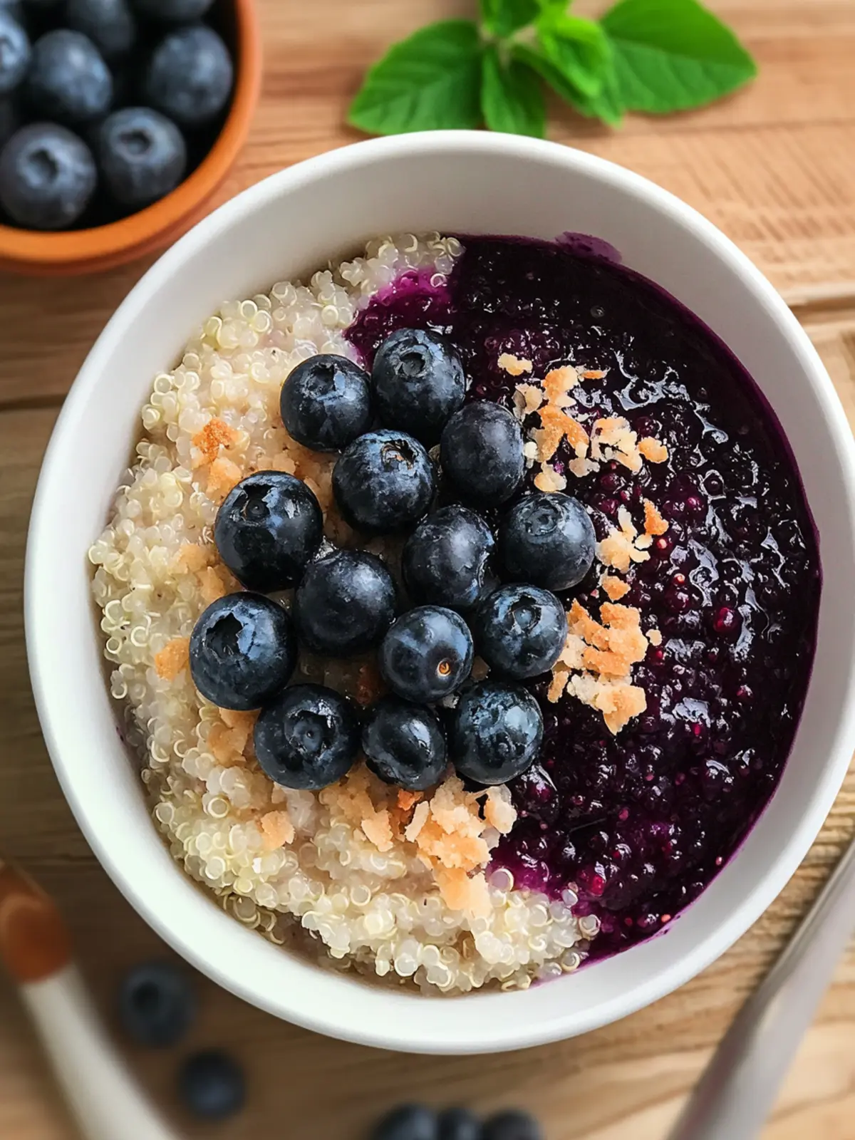 Delicious Coconut Quinoa Pudding With Blueberry Compote Bliss 3 Coconut Quinoa Pudding With Blueberry Compote