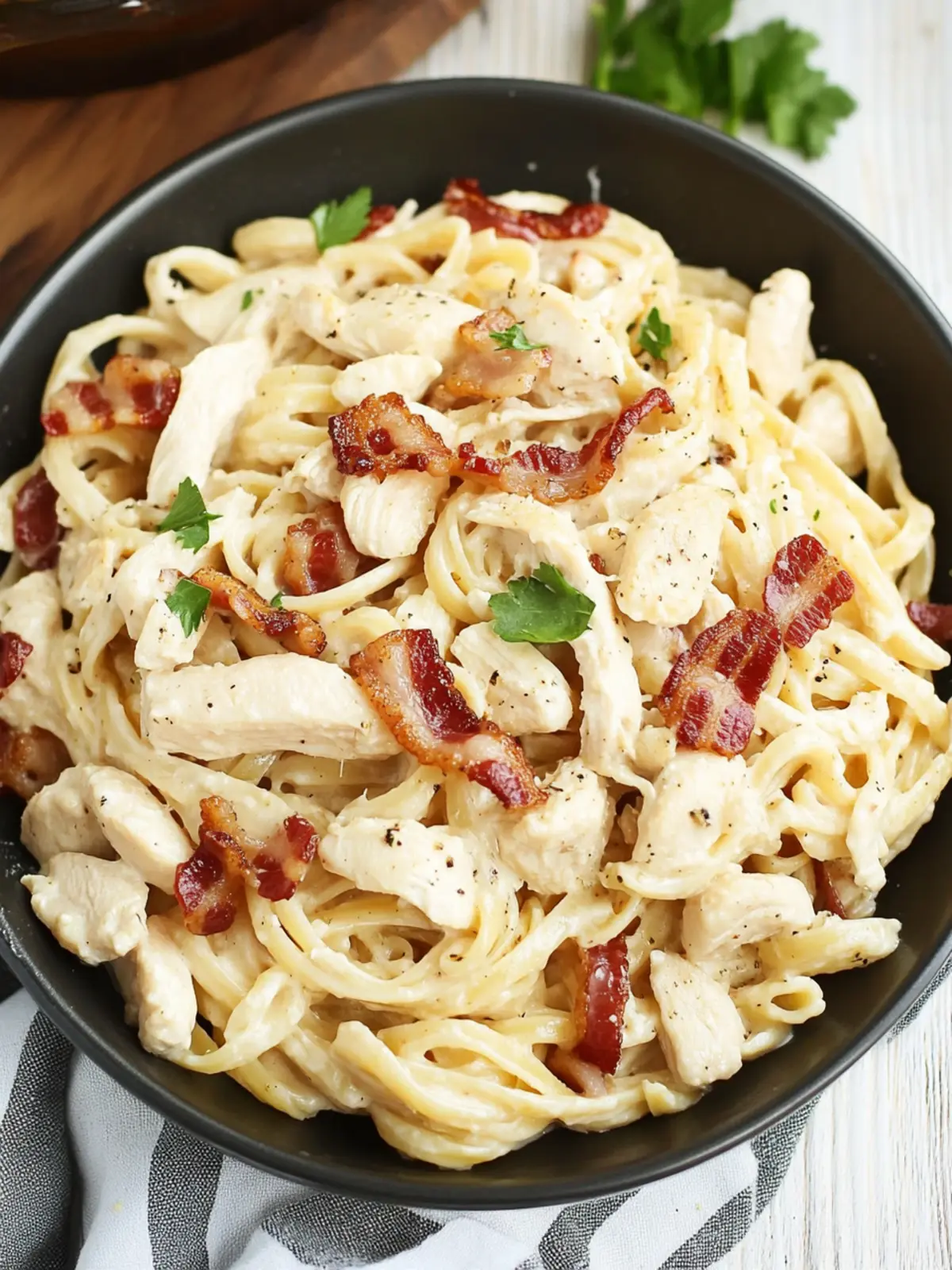 Creamy Dreamy Cream Cheese Bacon Chicken Pasta Recipe 2 Cream Cheese Bacon Chicken Pasta